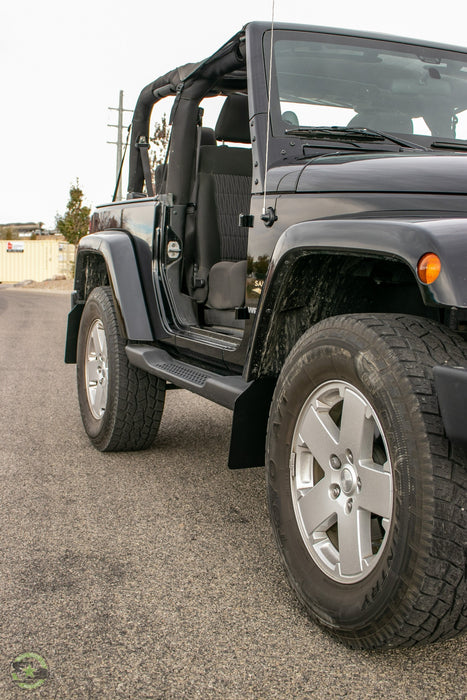 Jeep Wrangler (JK, JKU) 2007-2018 Quick Release Mud Flaps - FRONT ONLY