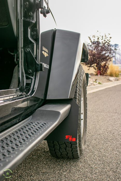 Jeep Wrangler (JK, JKU) 2007-2018 Quick Release Mud Flaps - FRONT ONLY