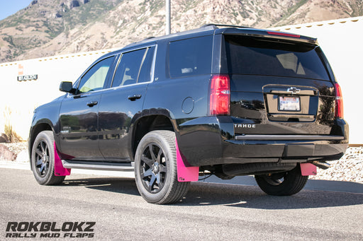 2015 Chevy Tahoe Ft. Rokblokz Mud Flaps in Pink