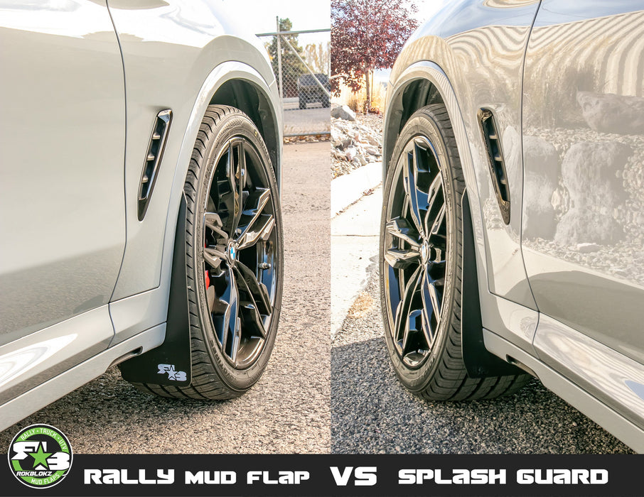 22-24 BMW X3 M Rokblokz  Rally Mud Flap size Vs. Splash Guards 