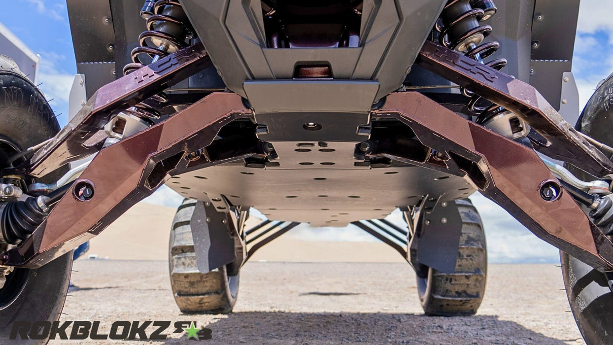 2022 Polaris RZR PRO R featuring Rokblokz Ultimate Skid Plate System - Front