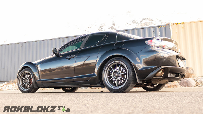 2010 Mazda Rx-8 Featuring Rokblokz Window Vents and splash guards