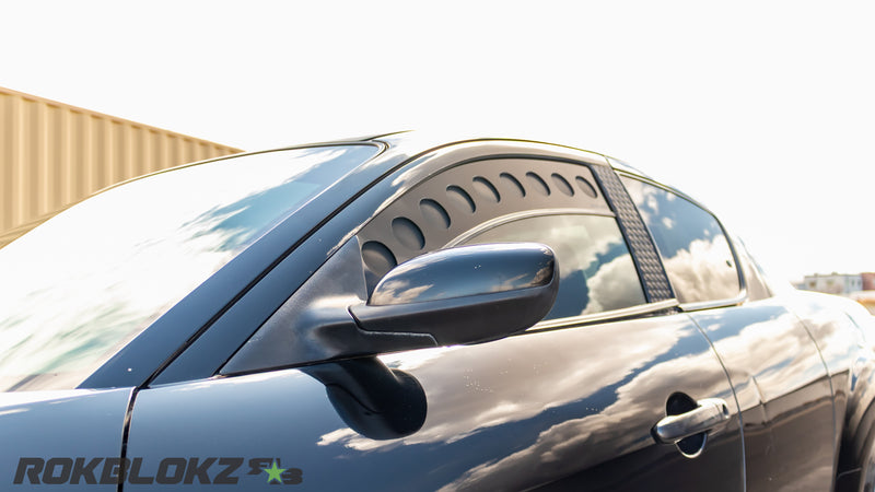 2010 Mazda Rx-8 Featuring Rokblokz Window Vents - Up close from front