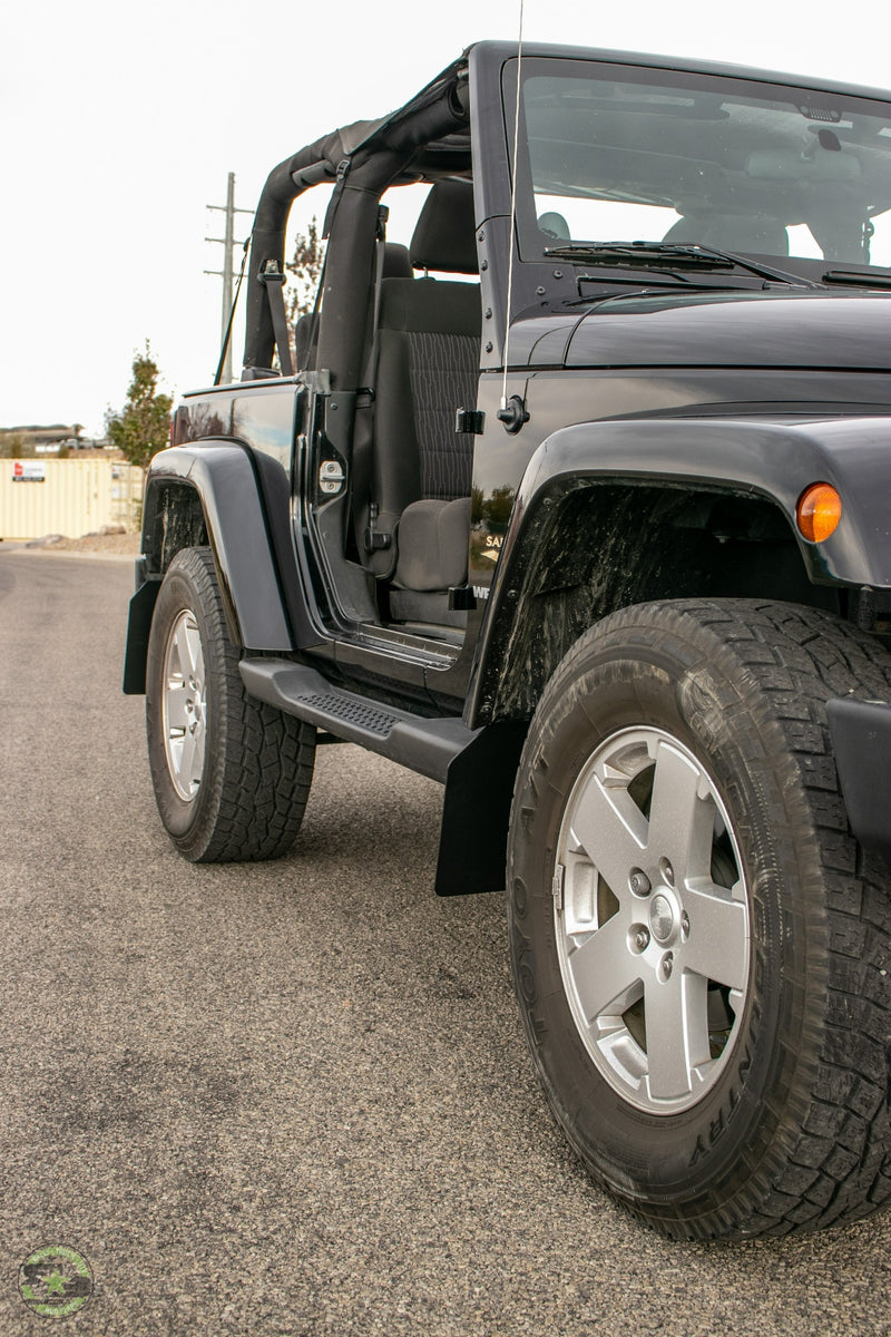 Jeep Wrangler (JK, JKU) 2007-2018 Quick Release Mud Flaps - FRONT ONLY