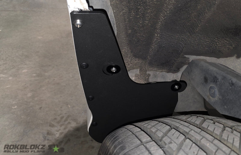 Detail view of Lexus GX 460 rear mud flap delete fitment