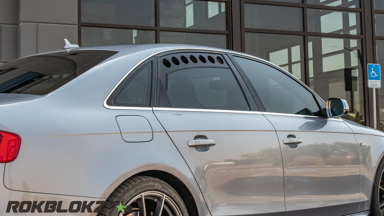 2011-2016 Audi A4-S4 featuring Rokblokz Window Vent - 3/4 no vent covers