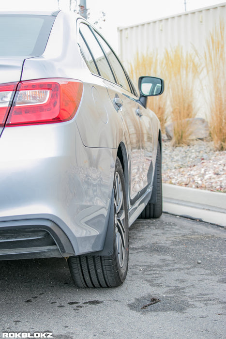 15-19 Subaru Legacy featuring Rokblokz Splash Guards in Black