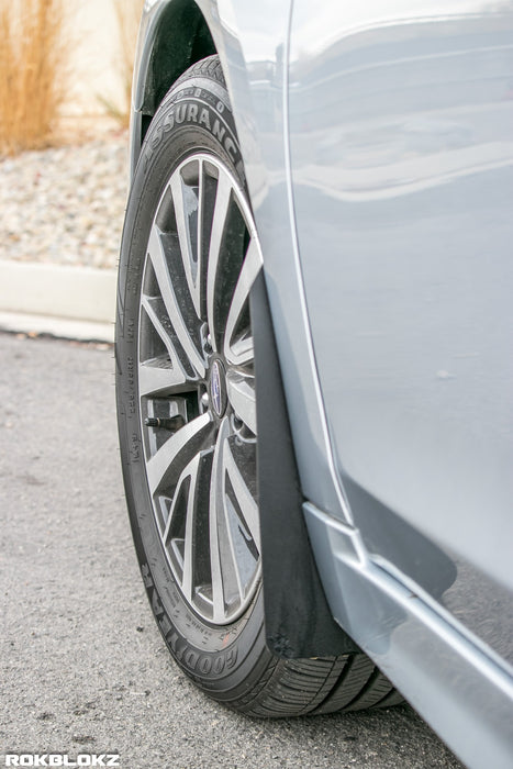 15-19 Subaru Legacy featuring Rokblokz Splash Guards in Black