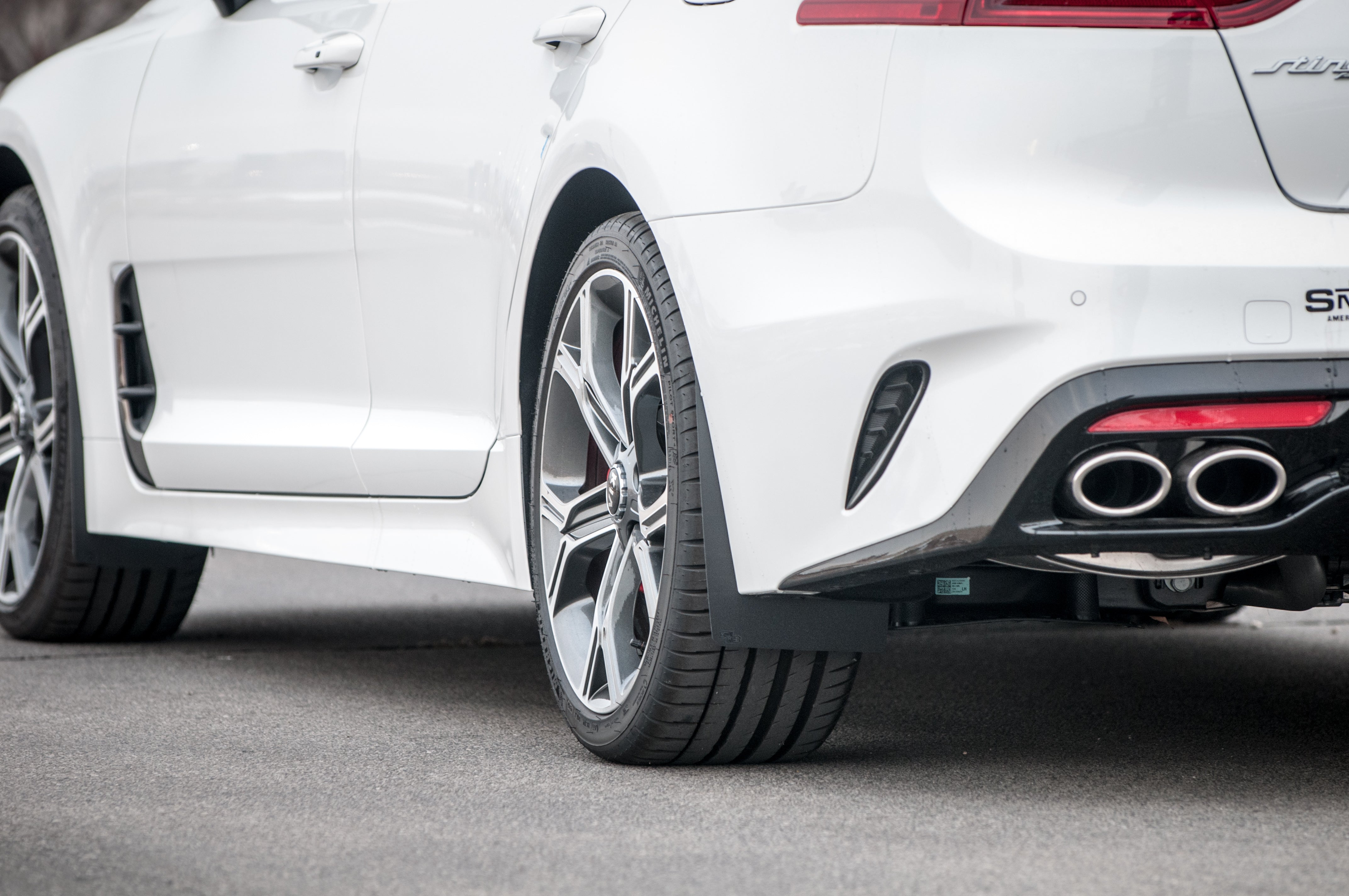 Kia Stinger 2018-2023 Splash Guards & Rally Style Mud Flaps — RokBlokz