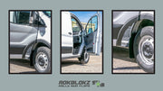 2019 Ford Transit 150 Featuring Rokblokz Mud Flaps - front flap with door
