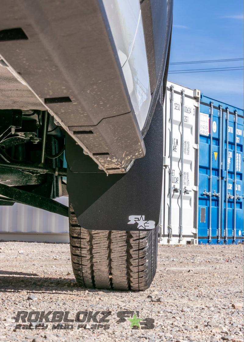 2019 Ford Transit 150 Featuring Rokblokz Mud Flaps - Front Flap