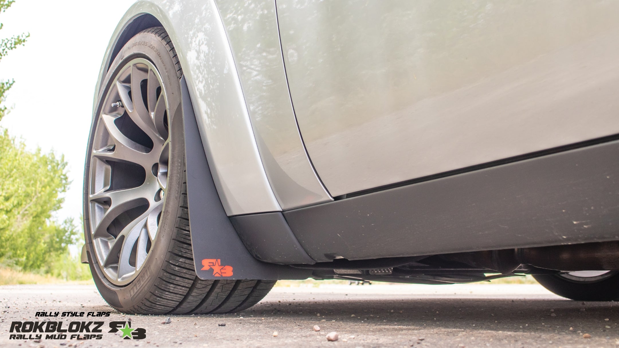 Dodge Challenger Widebody 2018-2023 Rally Mud Flaps — RokBlokz