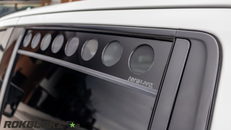 2020+ GMC Sierra 3500 AT4 HD Featuring Rokblokz Window Vents - up close