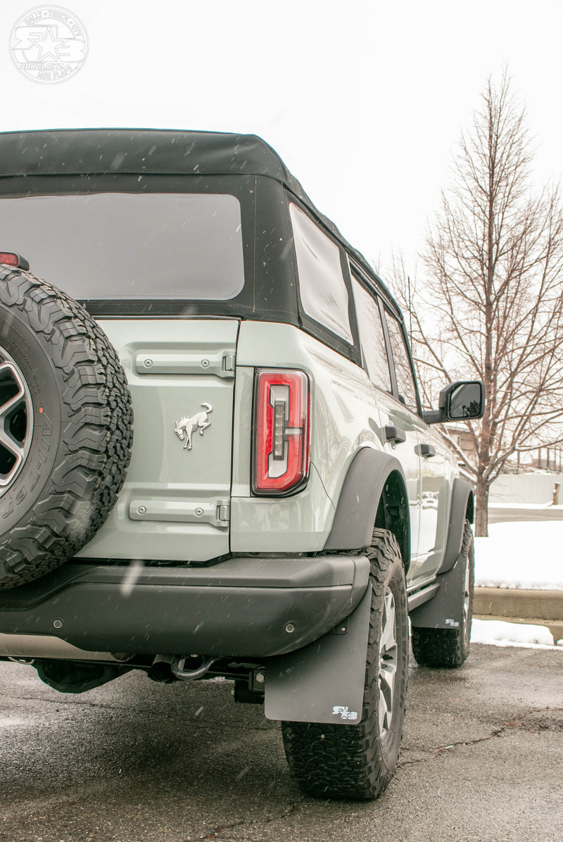 2021 Bronco Badlands ft Rokblokz Original Mud flaps - side view