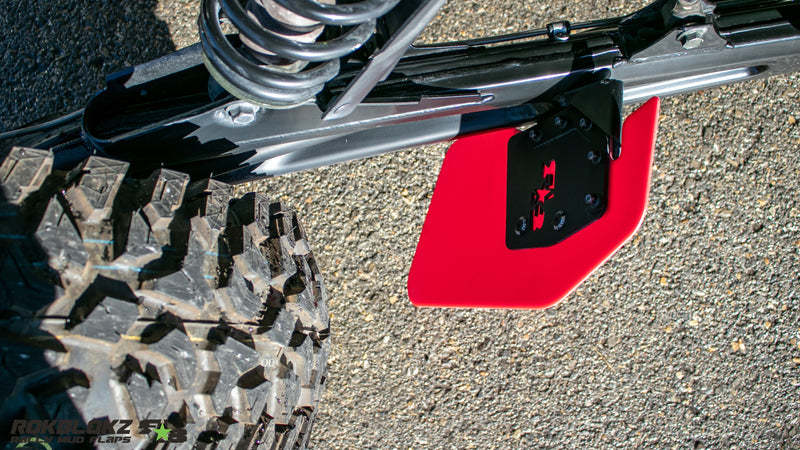 2022 Polaris RZR Pro R FT. Rokblokz Trailing Arm Replacment Flaps for OEM Bracket - above view 1