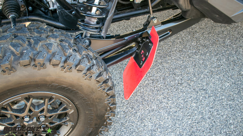 2022 Polaris RZR Pro R FT. Rokblokz Trailing Arm Replacment Flaps for OEM Bracket - side view 1