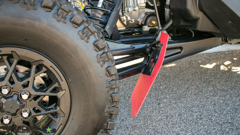 2022 Polaris RZR Pro R FT. Rokblokz Trailing Arm Replacment Flaps for OEM Bracket - side view 2