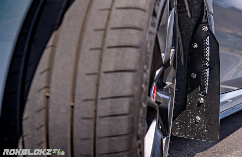 2023 Honda Civic Type R Featuring Rokblokz Rally Mud Flaps - inside front flap