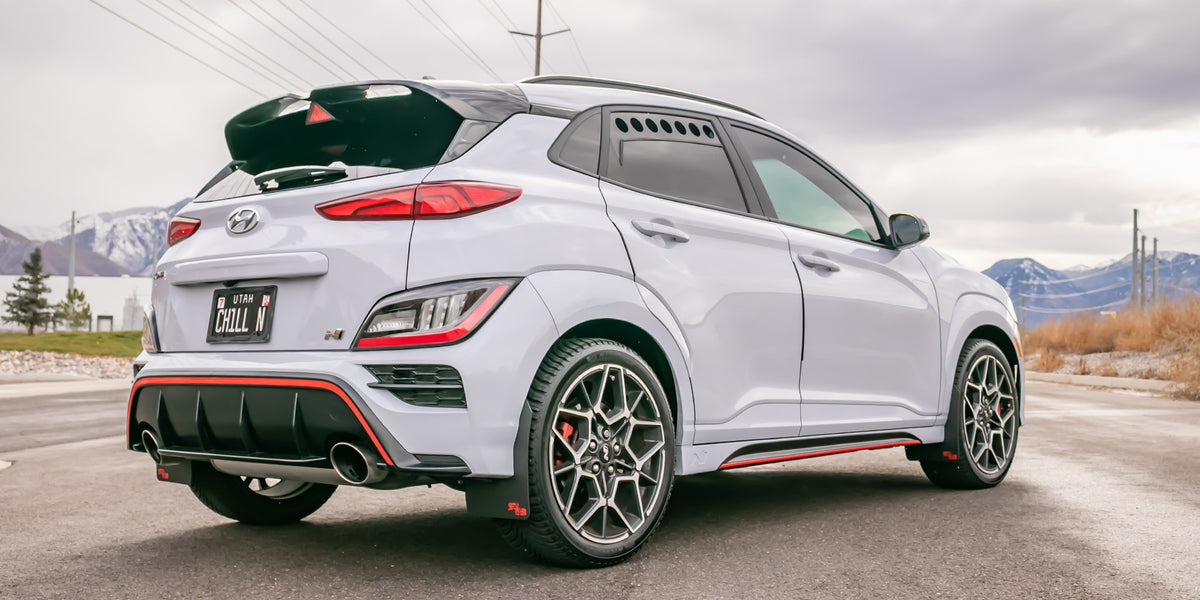 Hyundai Kona 2018-2023 Rally Mud Flaps — RokBlokz