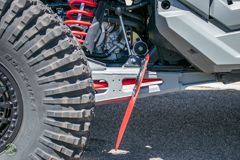2023 Polaris RZR Turbo R ft. Rokblokz Trailing Arm mud flaps - side