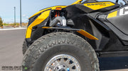 Close-up of Rokblokz Maverick R knuckle fender Showing tire clearance with 35" tires