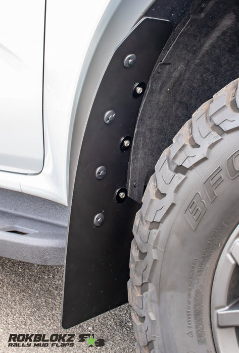 2024 Ford Ranger Raptor Featuring Rokblokz Mud Flaps - Inside front flap