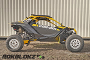 2024 CanAm Maverick R Ft. Rokblokz Fender extension kit w/yellow accents 3