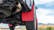 Close-up of Rokblokz high clearance mud flap on Ranger Raptor