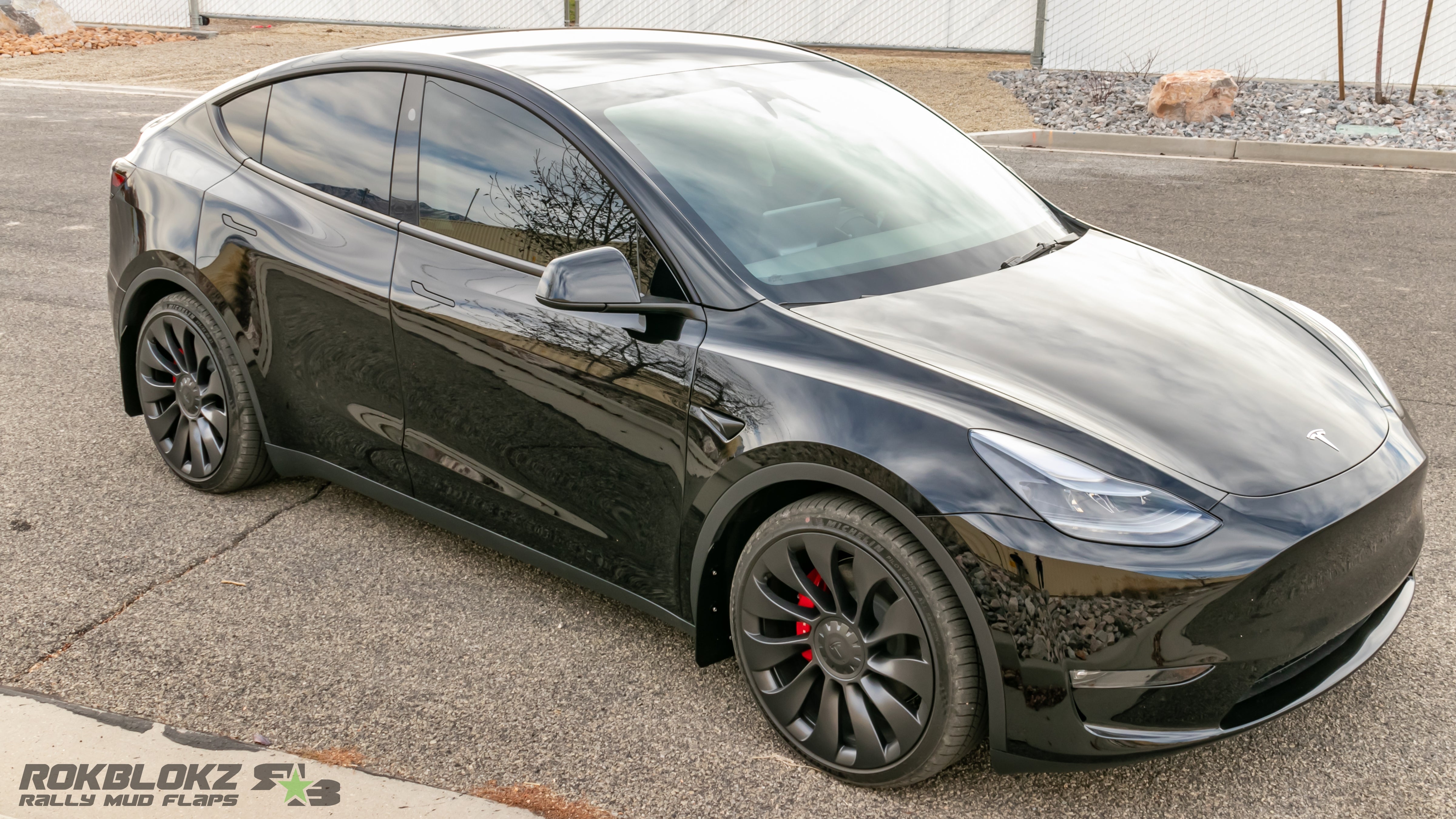 Tesla Model Y 2020-2024 Rally Mud Flaps — RokBlokz