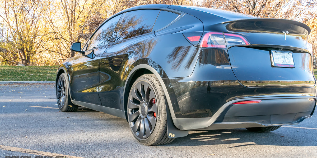 Tesla Model Y 2020-2024 Rally Mud Flaps — RokBlokz