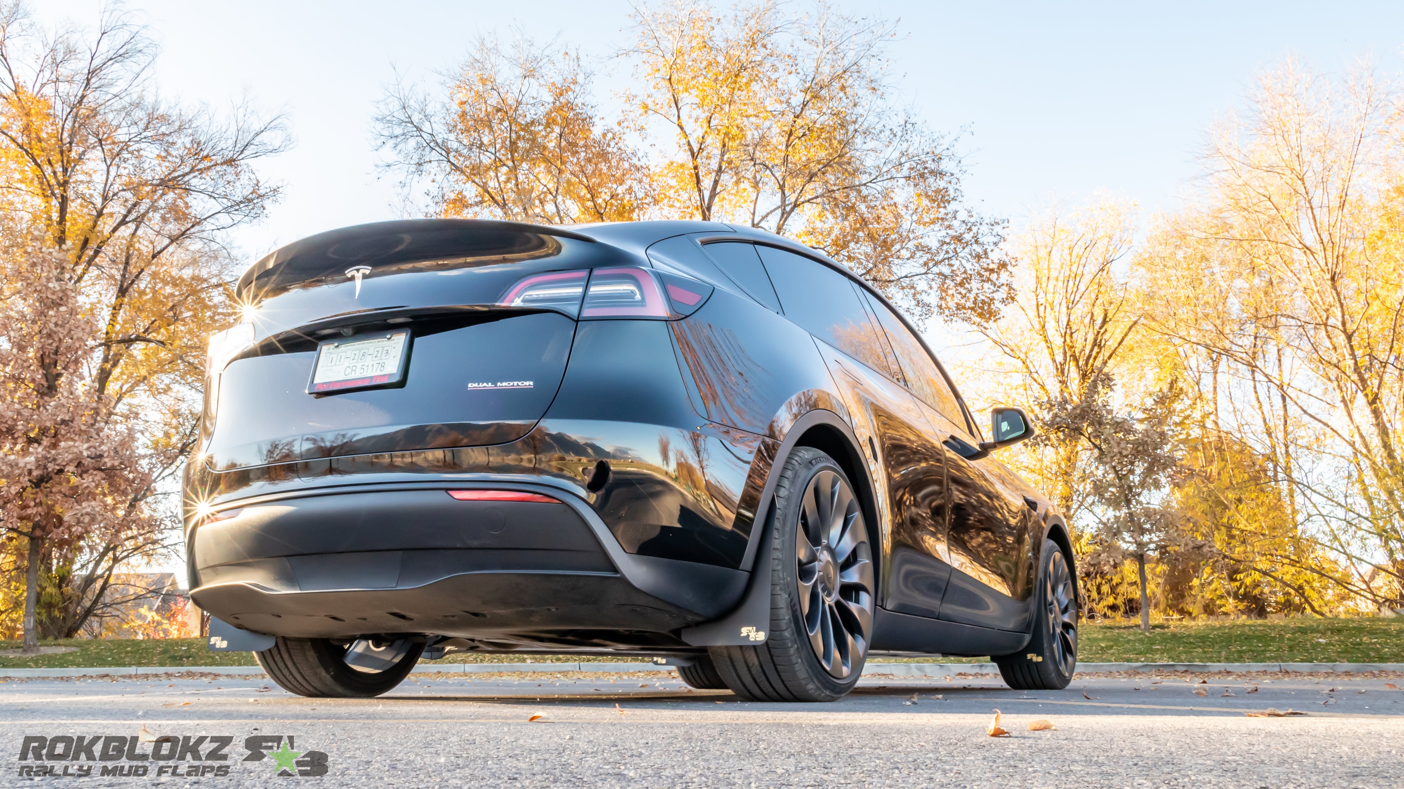 Tesla Model Y 2020-2024 Rally Mud Flaps — RokBlokz