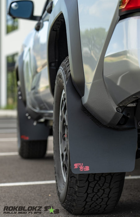 2024 Toyota Tacoma TRD Off-Road featuring Rokblokz Rally Mud Flaps - Rear flap and side