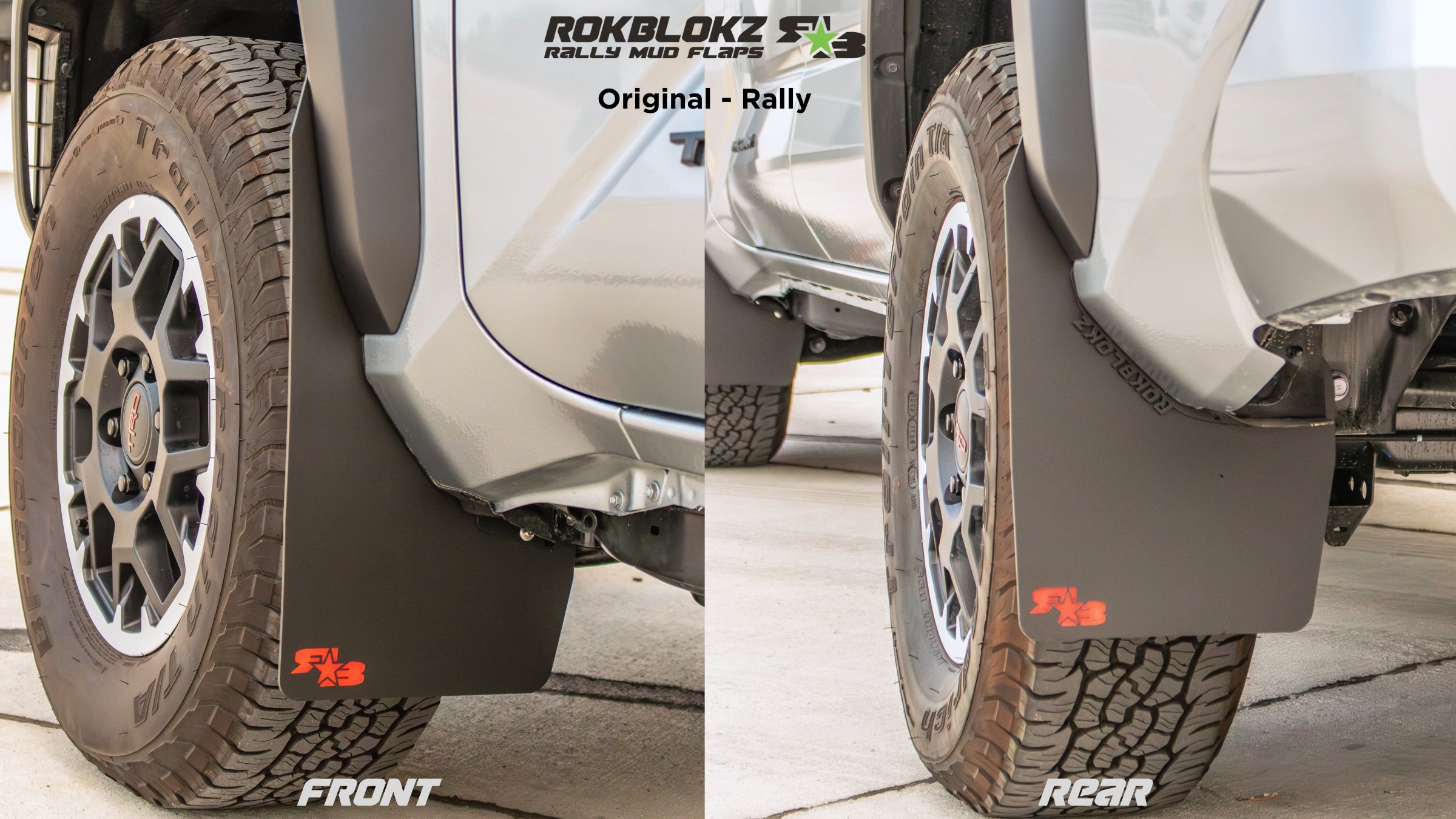Toyota Tacoma TRD Off-road (4th Gen) 2024+ Rally Mud Flaps — RokBlokz