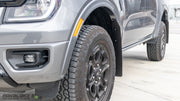 Detailed view of Ford Ranger mud flap mounting hardware