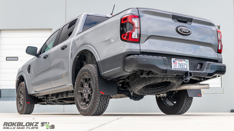 Rokblokz Rally Mud Flaps for the 2024+ Ford Ranger