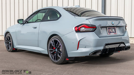 2022+ BMW M240i with Rokblokz Rally Mud Flaps installed