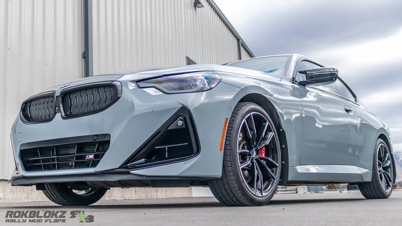 BMW M240i rock chip protection with Rokblokz Splash Guards