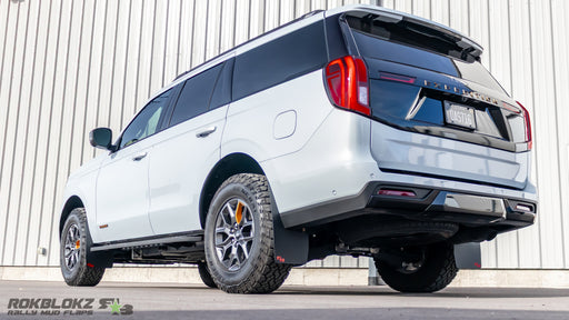 2025 Ford Expedition with Rokblokz mud flaps full vehicle shot