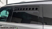 Nissan Armada window partially open with Rokblokz window vent installed