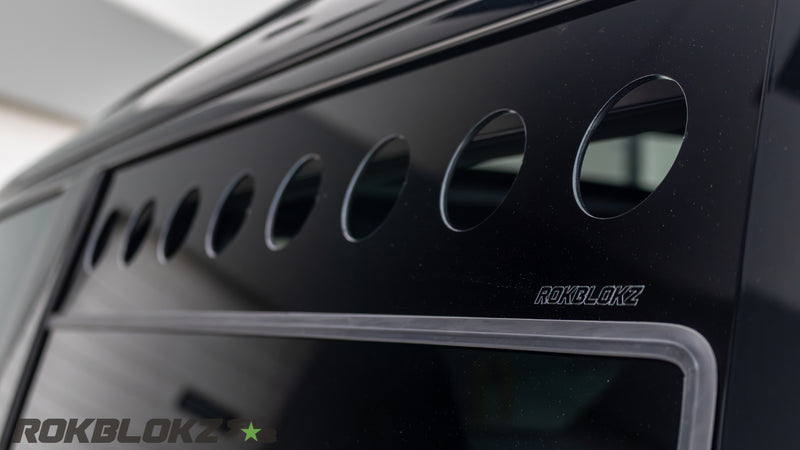 Close-up of Rokblokz window vent on a 2025 Nissan Armada