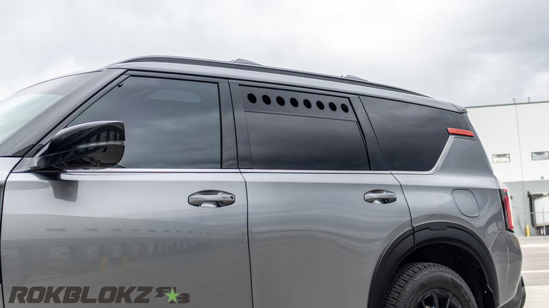 Rokblokz window vents installed on a 2025 Nissan Armada