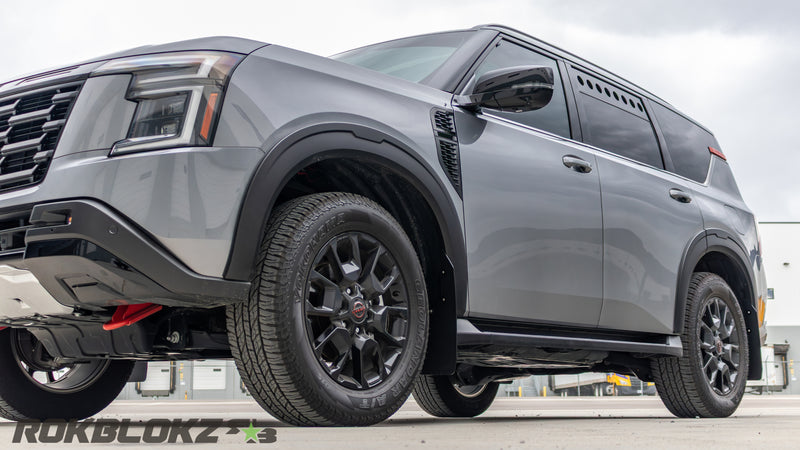 Front driver side view of 2025 Nissan Armada window vents