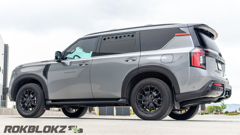 Window vents installed on Nissan Armada for fresh air ventilation