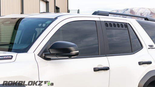 Rokblokz window vents installed on a 2025 Toyota 4Runner