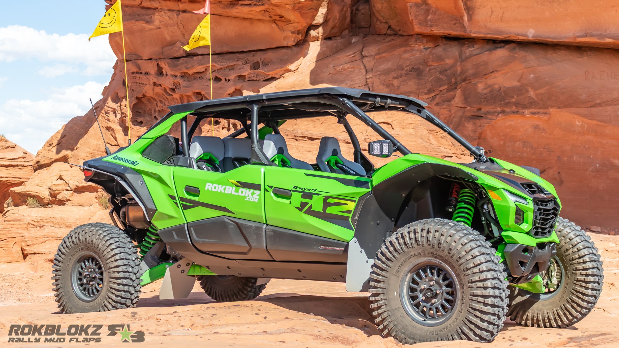 Rokblokz fender kit installed on 2026+ Kawasaki Teryx H2 side view