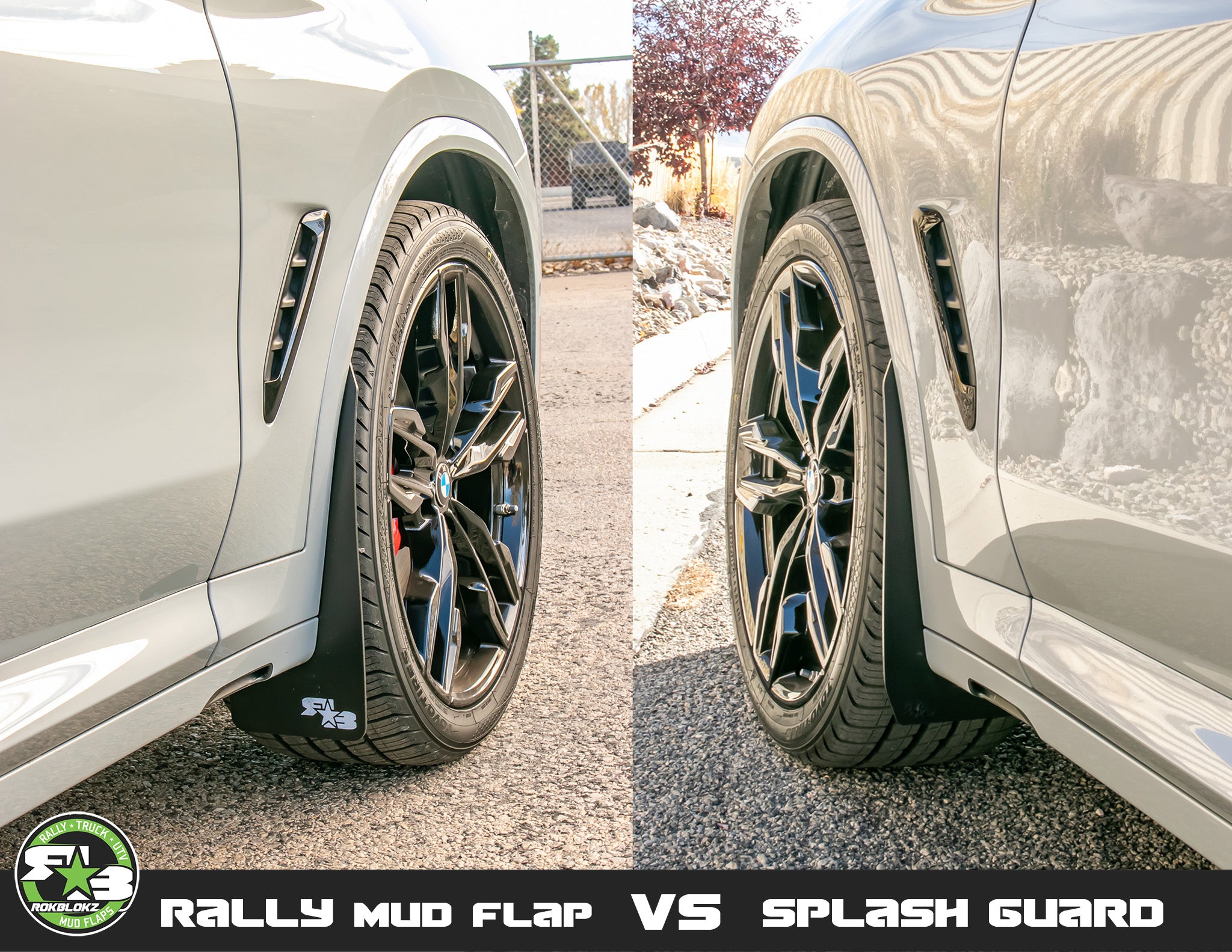 BMW X3 M40i 2022-2024 Rally Mud Flaps — RokBlokz