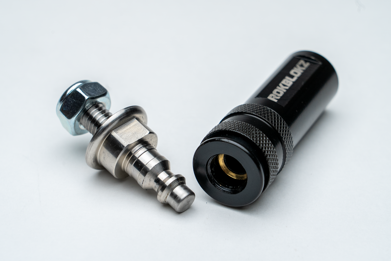 Rokblokz Push-to-Lock quick disconnect flag/whip mount with base