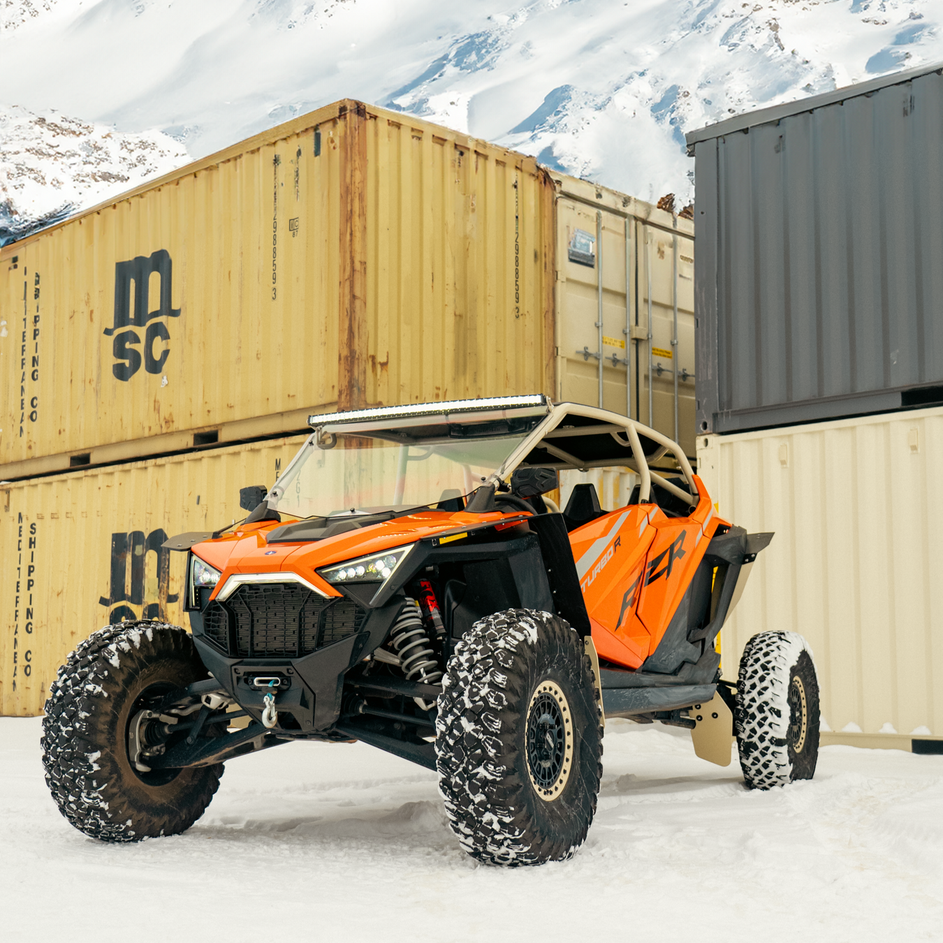 Polaris Turbo R Featuring Rokblokz Fenders w tan accents