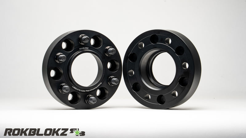 ROKBLOKZ Hub Centric Elite wheel spacers 6x139 cb106 m12x1.5 - front and back view