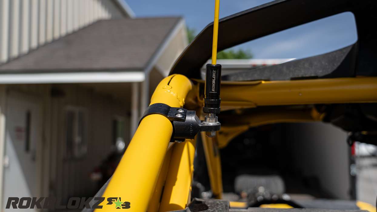 Rokblokz Rotating Flag Mount Featured on 2024 CanAm Maverick R w Quick Release Flag mount + Holder 2